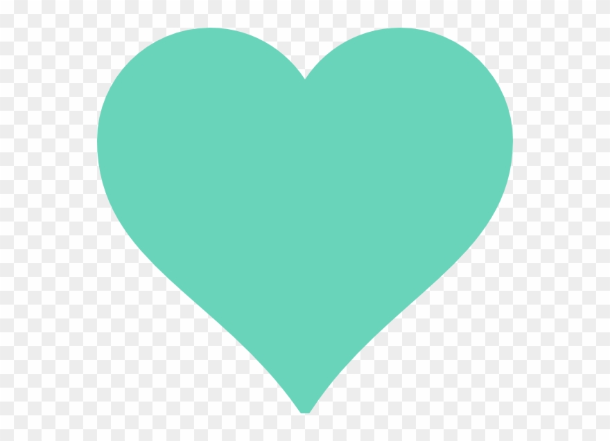 Teal Heart Clip Art.