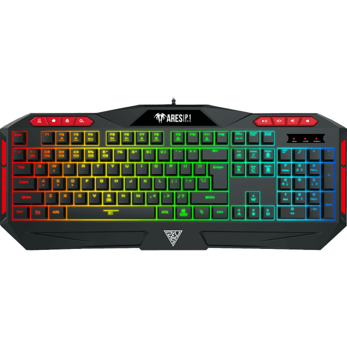 Teclado Gamer Gamdias Ares P1 RGB Preto.