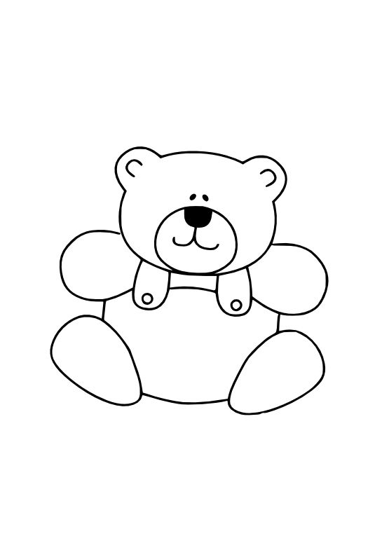 Teddy bear black and white teddy bear clipart black and.