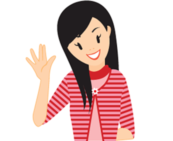 Teenage Girl Clipart Hi Swear Icon.