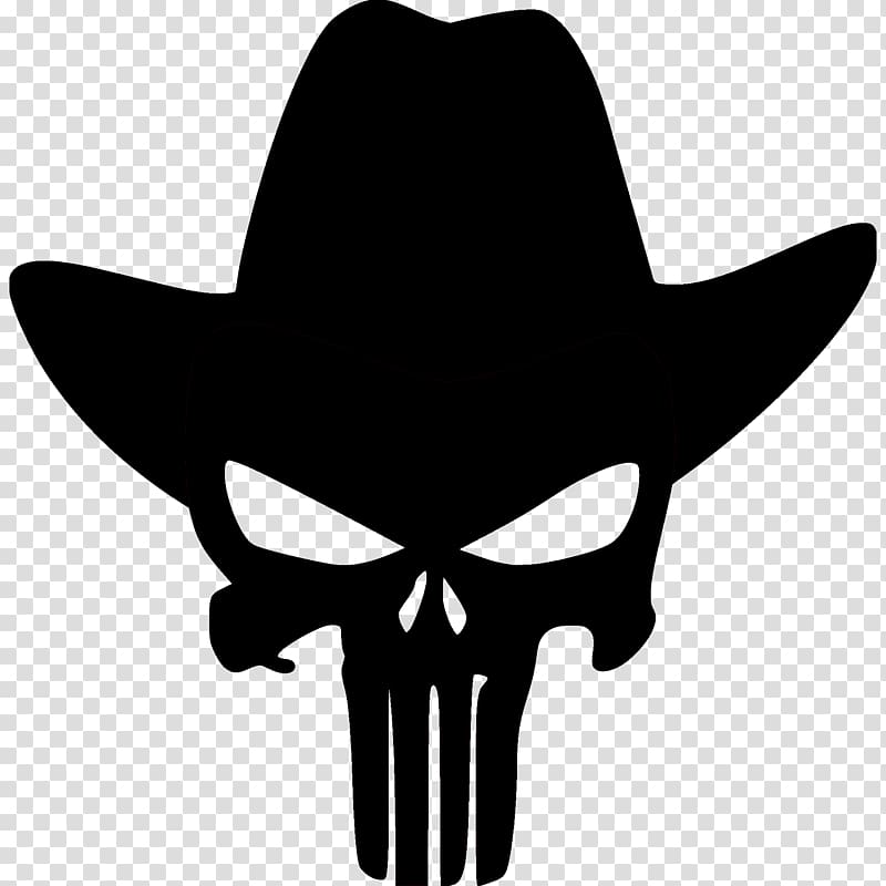 The Punisher logo, Punisher Human skull symbolism Stencil.