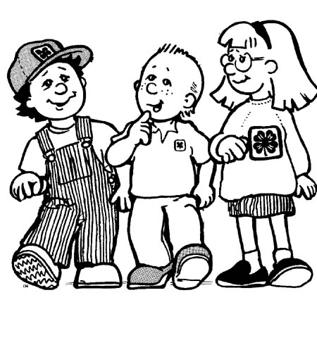 Three Kids Clipart.