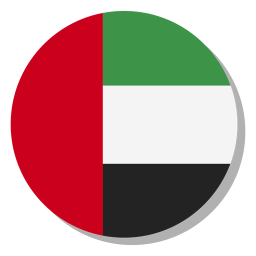 Uae flag language icon circle.