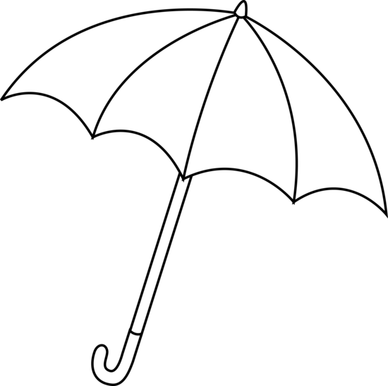 Umbrella black and white clipart 3 » Clipart Station.