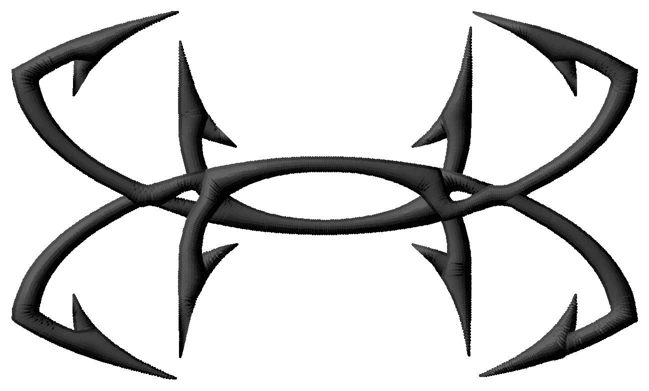 Under Armour Fish Hook Logo (5 sizes included!!): Single.