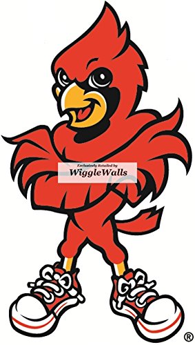 8 Inch Cardinal Bird University of Louisville Cardinals Logo UL UofL  Removable Wall Decal Sticker Art.