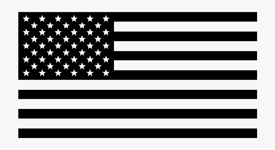 Black And White American Flag Clipart.