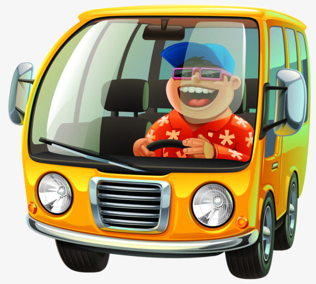 Van driver PNG clipart.