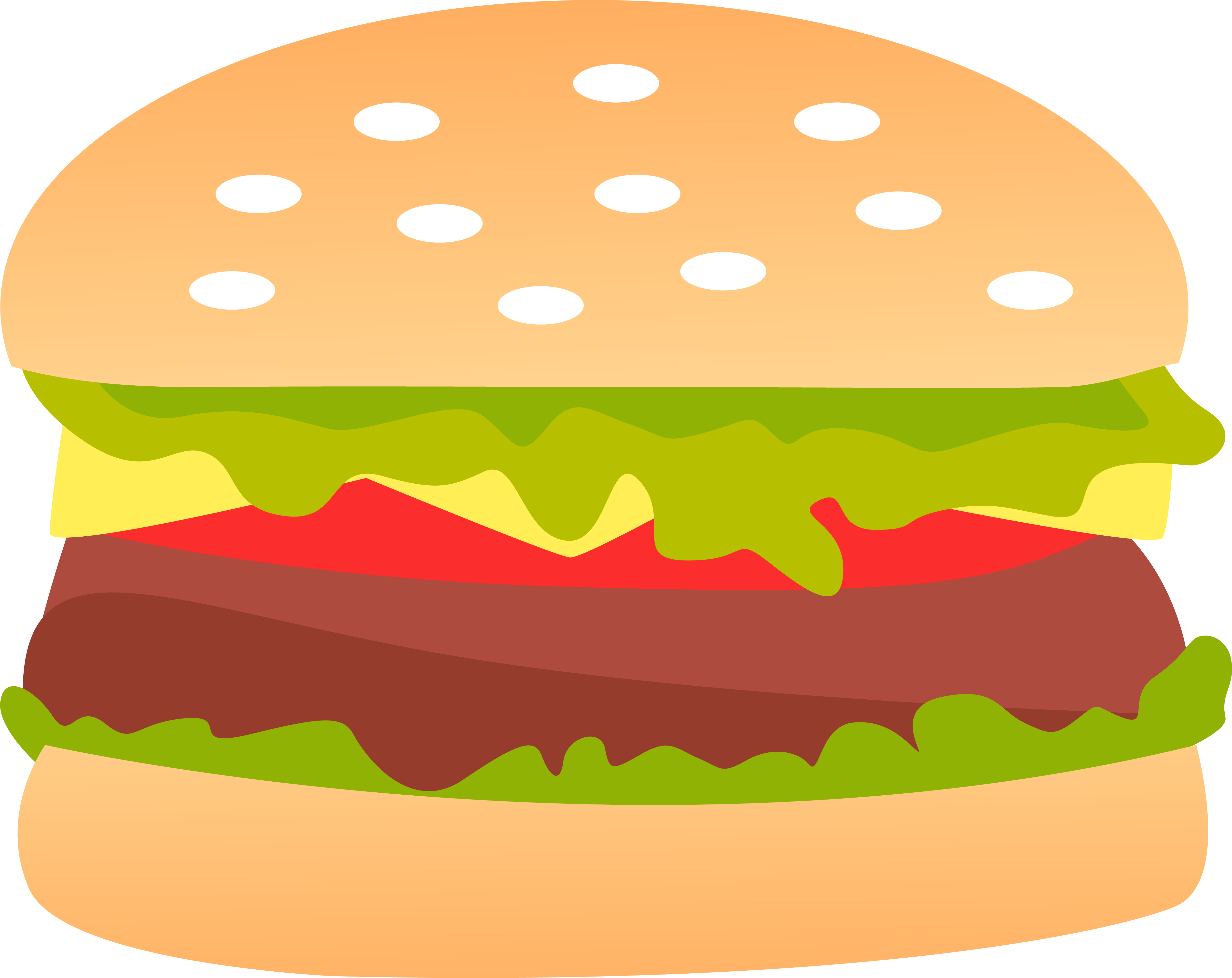 Burger Vector With Transparent Background.