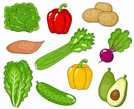 Vegetables clipart images.