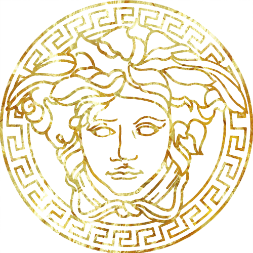 History of the logo VERSACE.