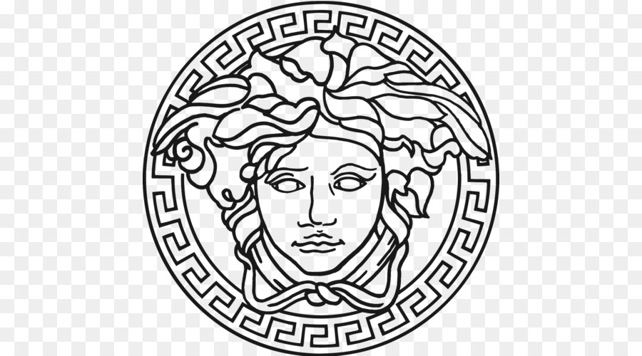 Versace Black And White png download.