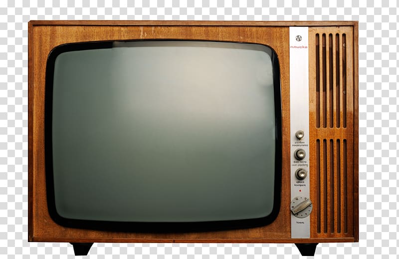 Vintage brown CRT television , Television , Retro TV.