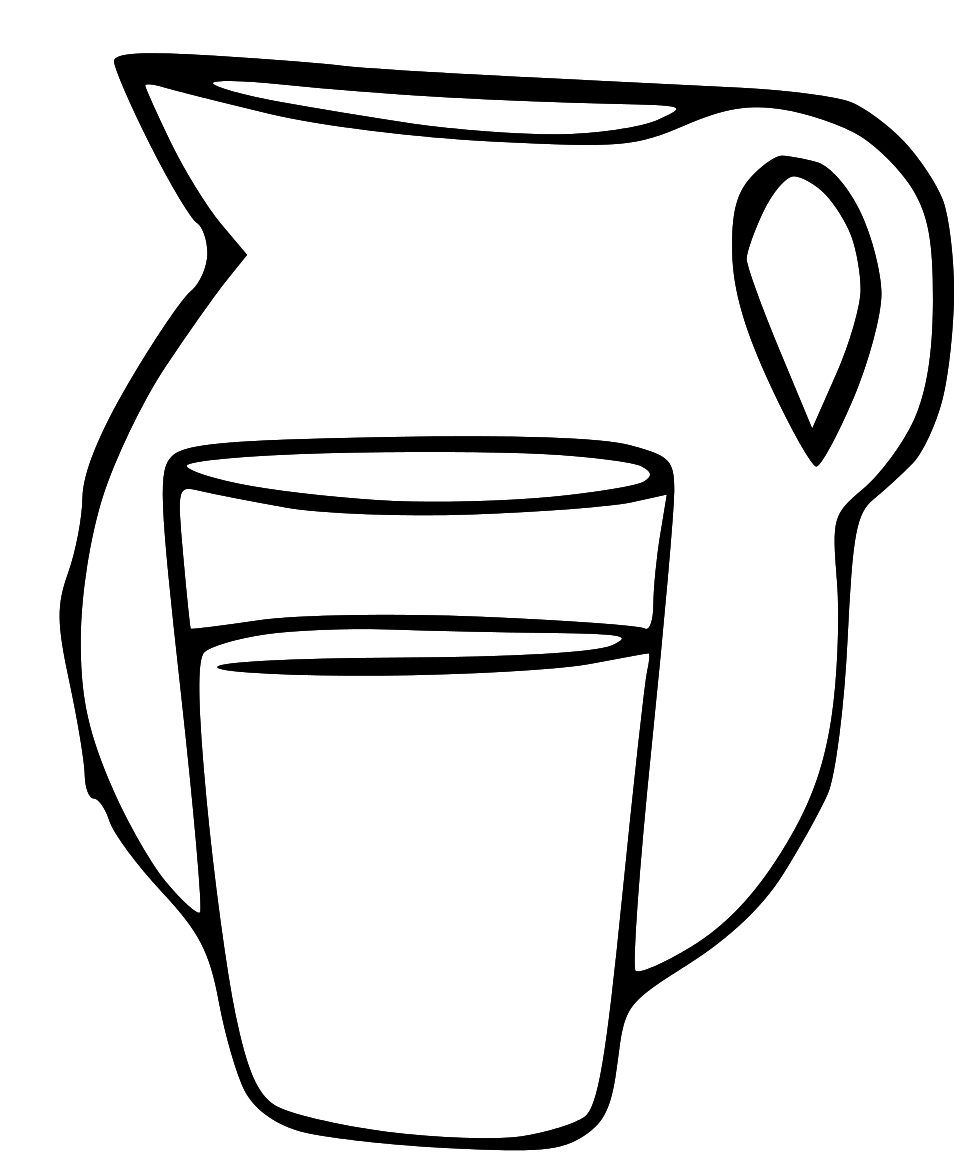 Milk Jug Clipart Regular Jug Clipart Black And.