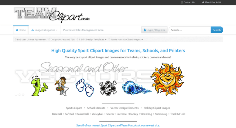 Access teamclipart.com. Sport Clipart Logos and Team Mascots.