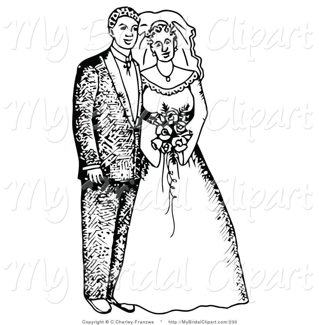 Wedding Black And White Clipart.