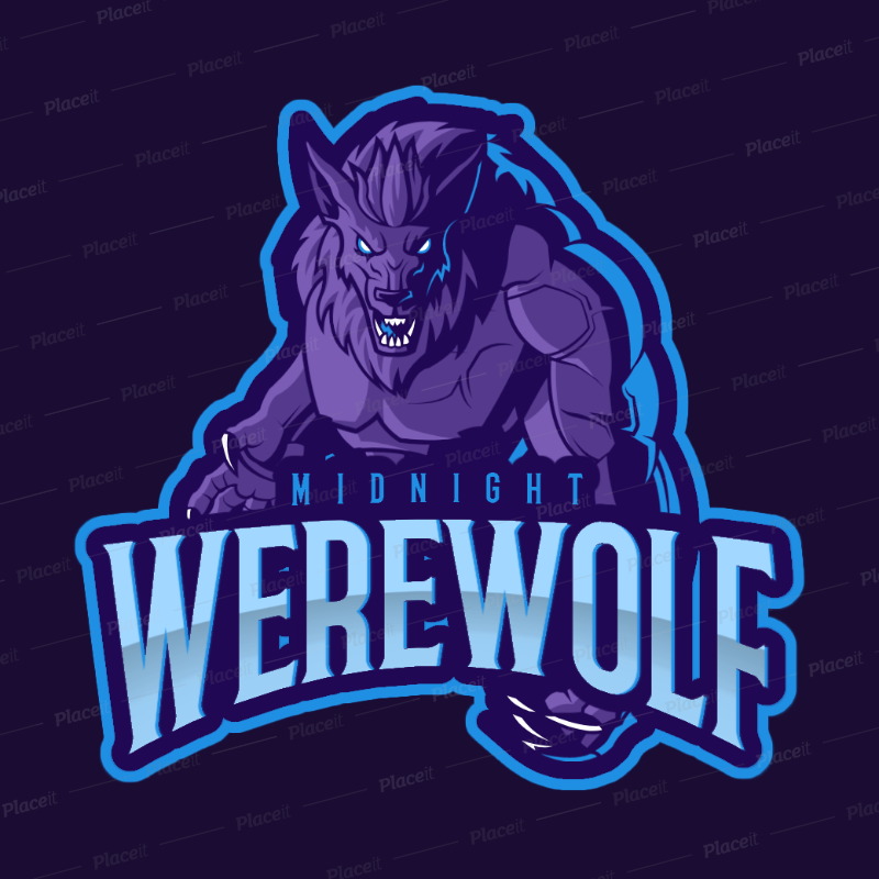 Gaming Logo Maker with a World of Warcraft Inspired Werewolf Illustration  2613j.