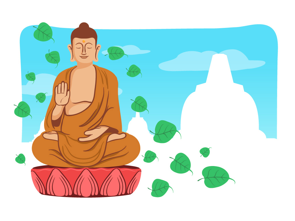 Smiling Buddha For Vesak Day Greeting by Alaik Azizi on Dribbble.