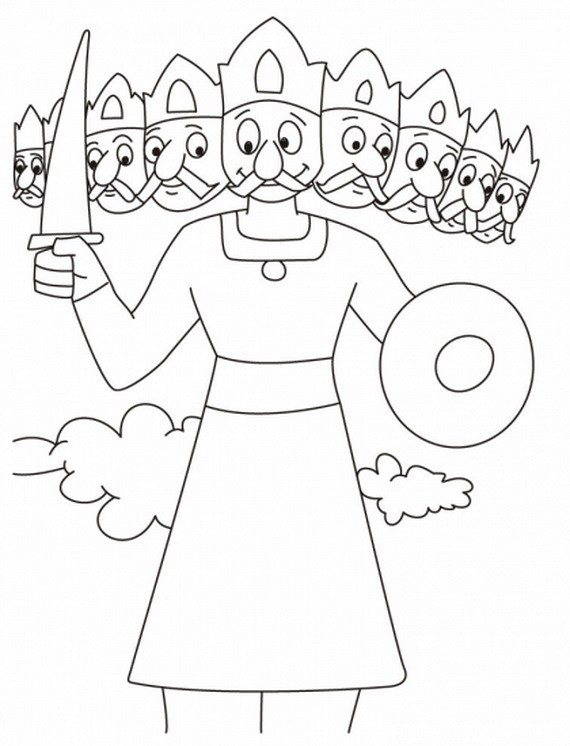 Happy Dussehra 2016 Coloring Pages, Black And White Sheets.