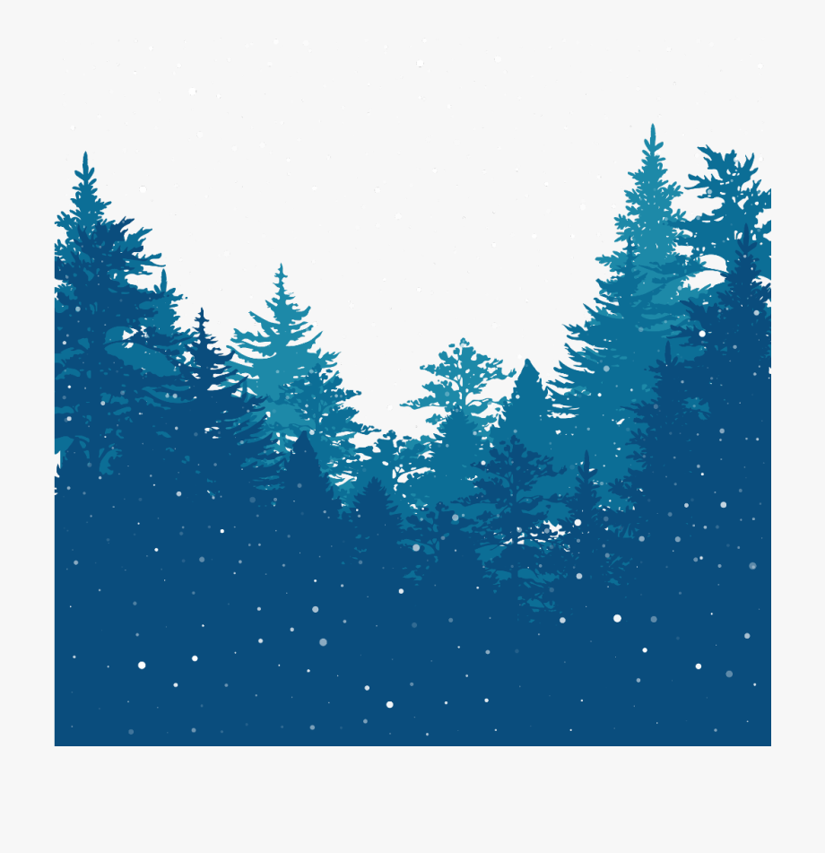 ftestickers #winter #trees #pine #snow #silhouette.