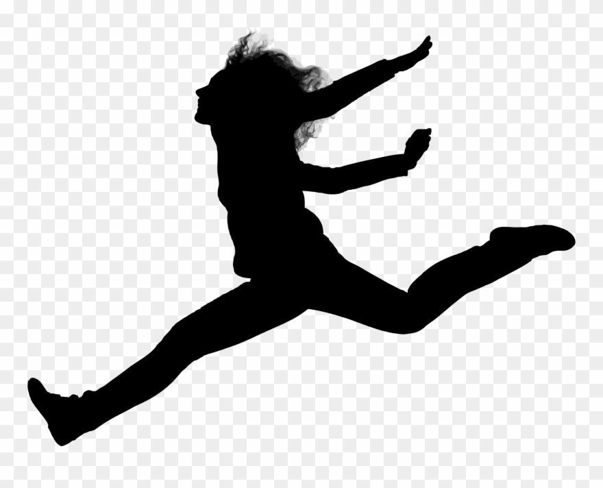 Clipart Woman Jumping Silhouette Little Gymnast Silhouette.