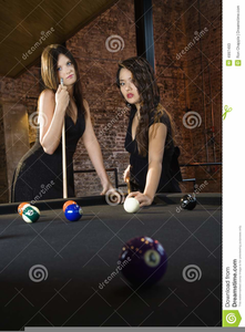 Billiard Women Clipart.