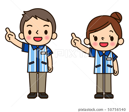 Men and women pointing at a convenience store.