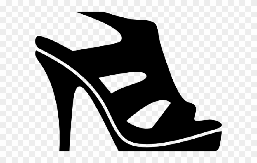 Women Shoes Clipart Black And White.