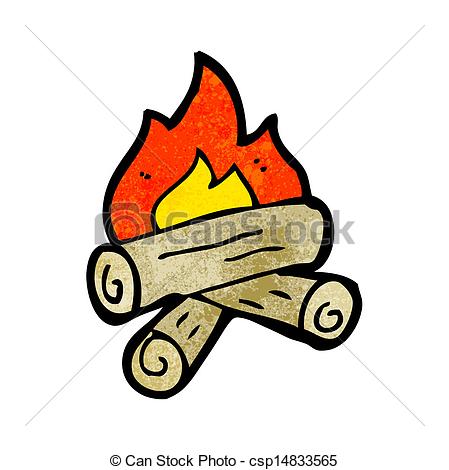 Burning wood clipart.