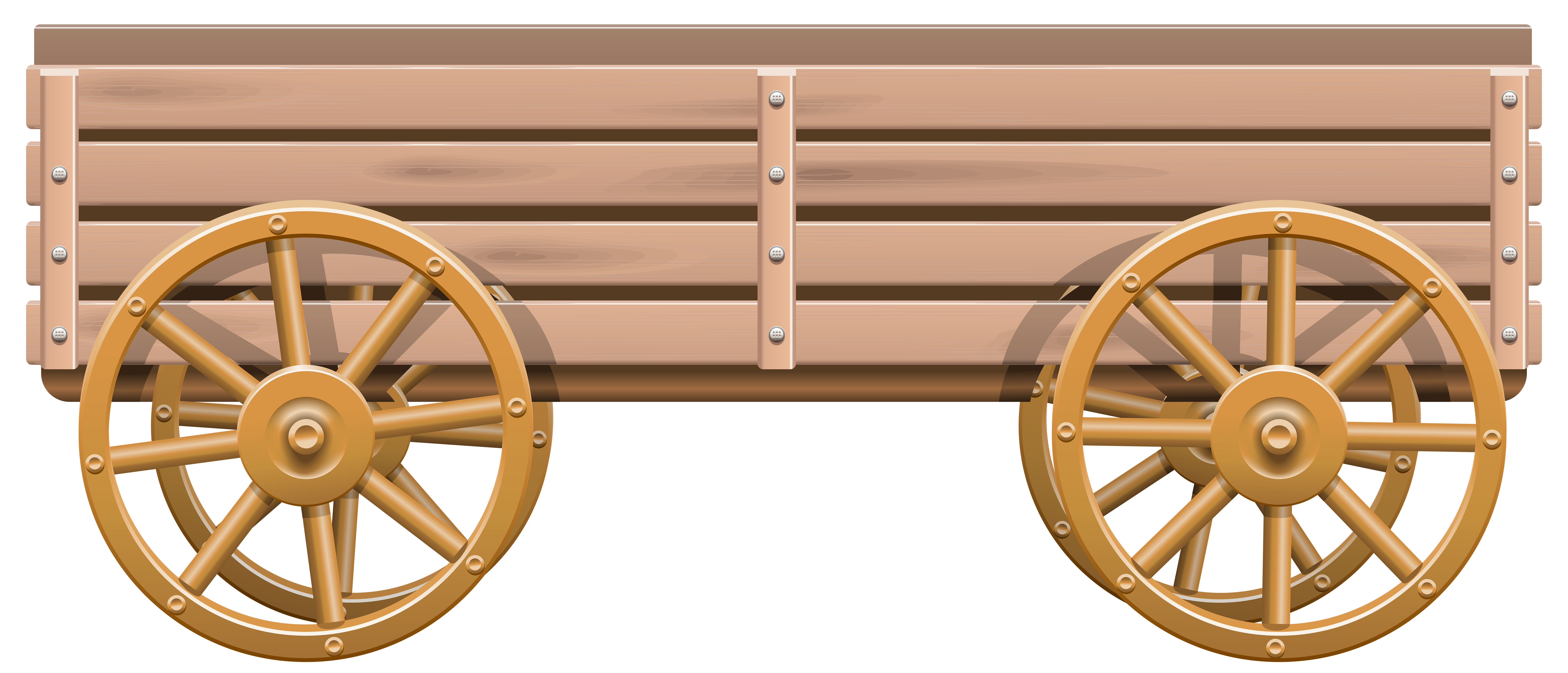 Wooden Cart PNG Clip Art.