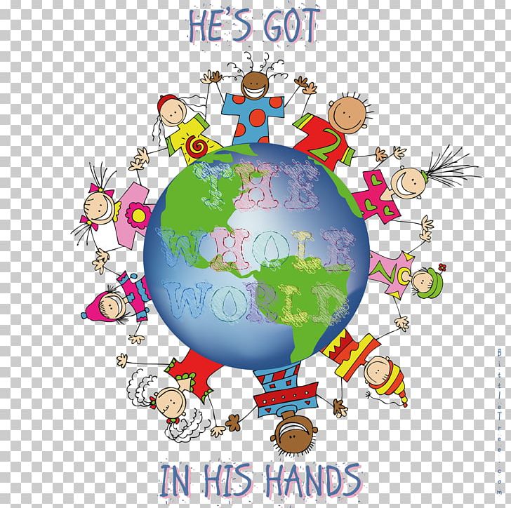 He\'s Got The Whole World In His Hands Earth Song PNG.