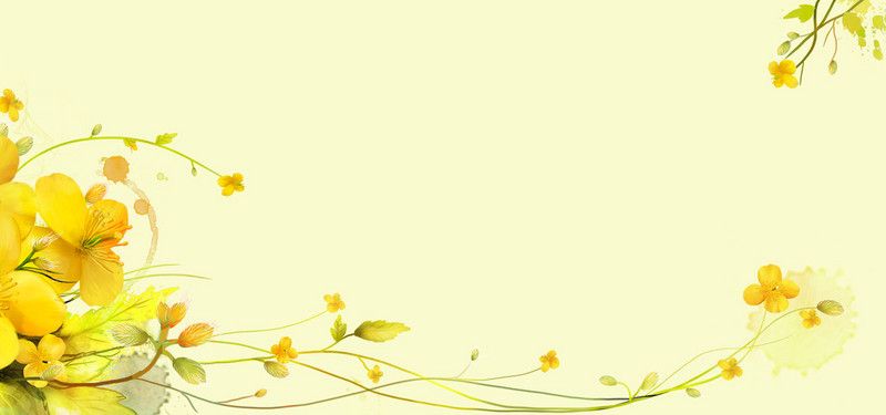 Yellow Flowers Fresh Poster Banner Background in 2019.