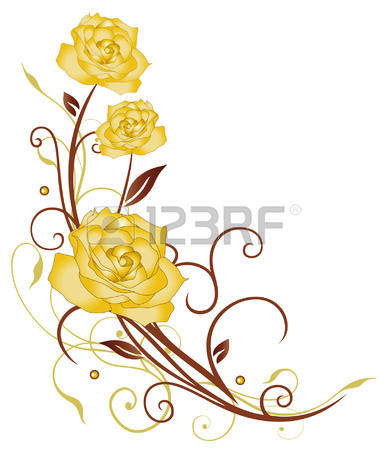 13,598 Yellow Rose Stock Vector Illustration And Royalty Free.