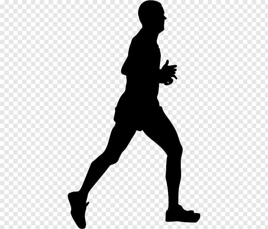 Man, Silhouette, Standing, Running, Lunge, Joint, Leg free.