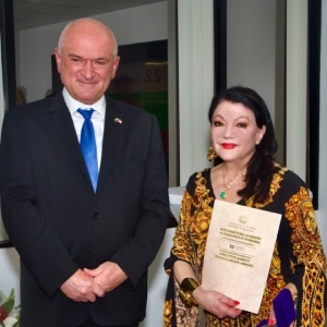 Actress-Philanthropist Irina Maleeva Receives Ivan Vazov Medal From Bulgarian Prime Minister Dimitar Glavchev