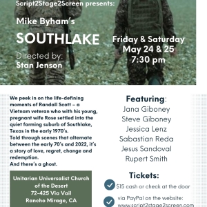 Previews: SOUTHLAKE BY MIKE BYHAM at Script 2 Stage 2 Screen