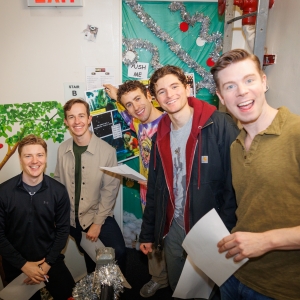 Photos: The Comedian Harmonists of HARMONY Judge HADESTOWN Holiday Dressing Room Door Photo