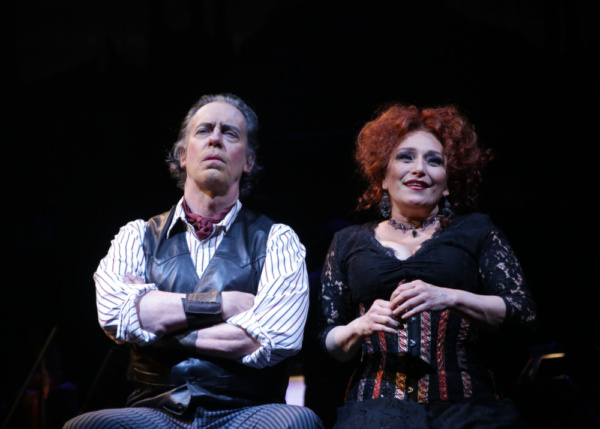 Liz Larsen as Mrs. Lovett and Terrence Mann as Sweeney Todd Photo