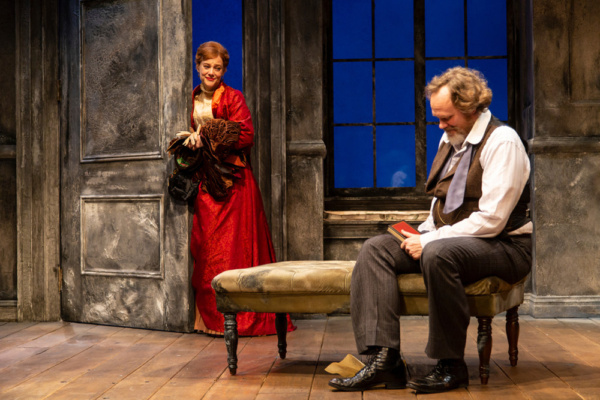 (L to R) Kellie Overbey and Andrew Garman in A Doll's House, Part 2 by Lucas Hnath at Photo