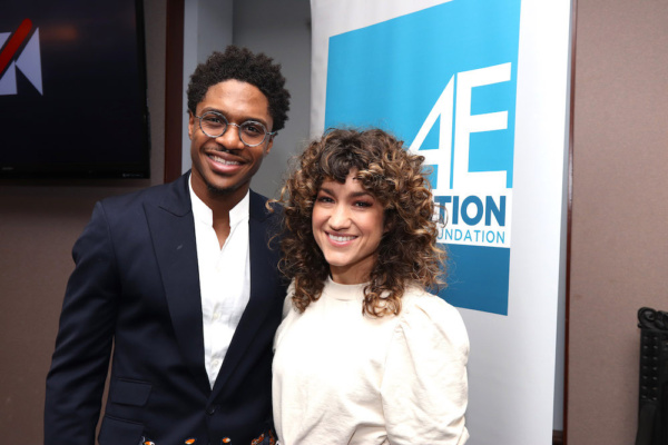 2019 Clarence Derwent Award winner Ephraim Sykes and Sarah Stiles Photo