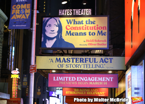 Theatre Marquee for the Broadway Opening Night Performance of  