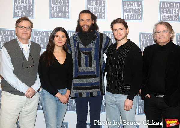 Book Writer Aaron Sorkin, Phillipa Soo, Jordan Donica, Andrew Burnap and Director Bar Photo