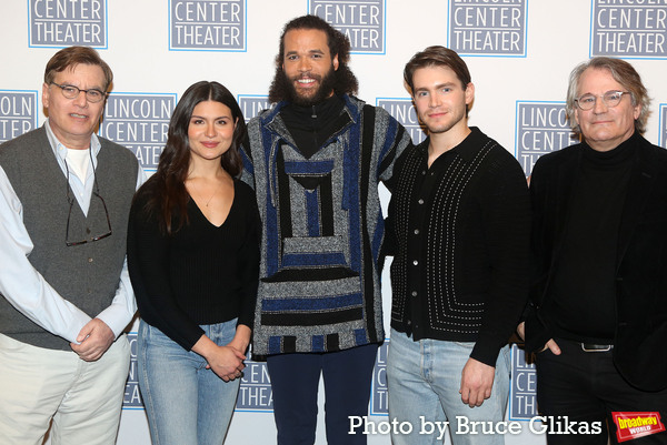 Book Writer Aaron Sorkin, Phillipa Soo, Jordan Donica, Andrew Burnap and Director Bar Photo