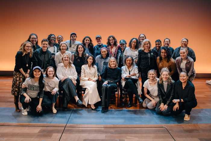 Heidi Schreck, Huma Abedin, Gloria Steinem, Carol Jenkins and the company  Photo