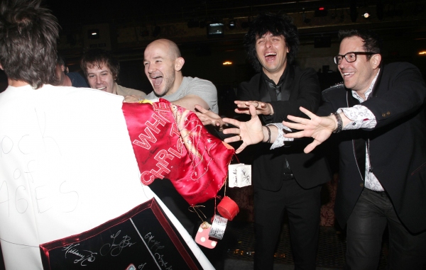 Andrew Call, John Gallagher Jr., Steven Hoggett, Billie Joe Armstrong and Michael May Photo