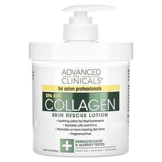 Advanced Clinicals, Collagen, Skin Rescue Lotion, Fragrance Free, 16 oz (454 g)