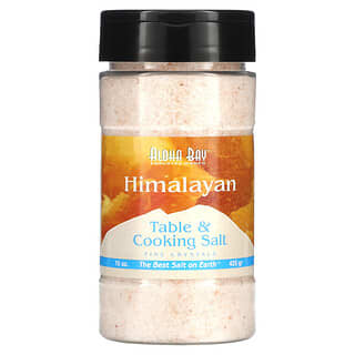 Aloha Bay, Sal de mesa y para cocinar del himalaya, finos cristales, 15 oz (425 g)