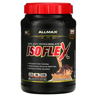 ALLMAX, Isoflex, reines Molkenproteinisolat, Schokoladen-Erdnussbutter, 907 g (2 lbs.)