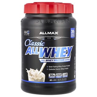 ALLMAX, Classic AllWhey®, 100% Molkenproteinquelle, Vanille, 907 g (2 lbs.)