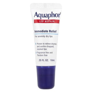 Aquaphor, Reparo Labial, Alívio Imediato, Sem Fragrância, 0,35 fl oz (10 ml)